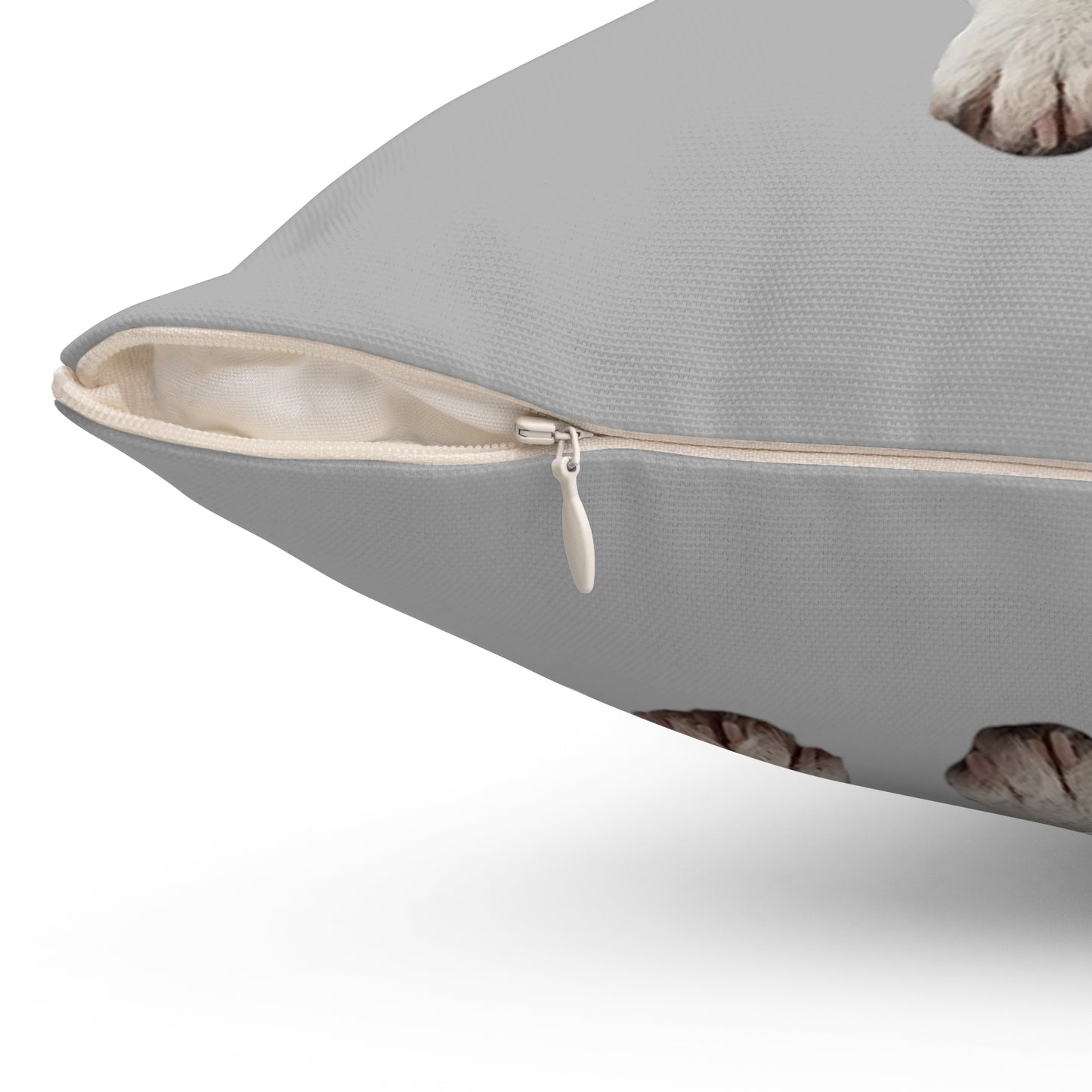 TIR "Buddy" Grey Spun Polyester Square Indoor Pillow
