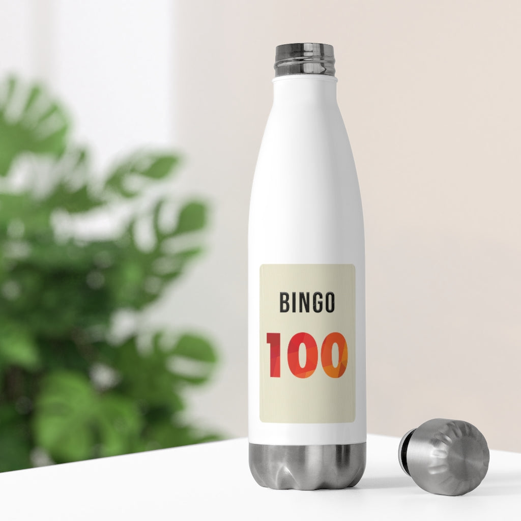 TIR White "BINGO Card" 20oz Insulated Stainless Steel Bottle